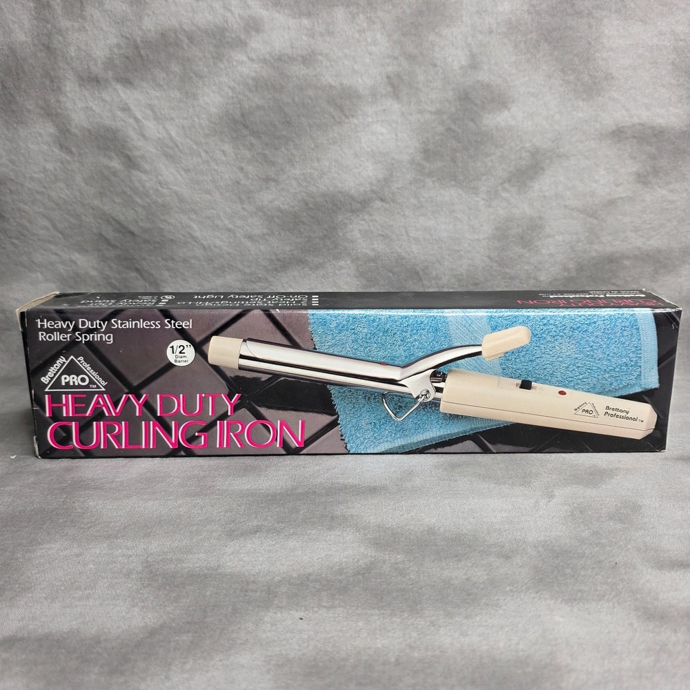 Brettany Professional Heavy Duty Curling Iron 1/2" #1012 UL Vintage NOS